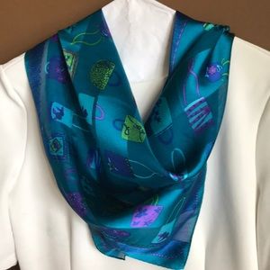 Adrienne Vittadini silk scarf with purses bags